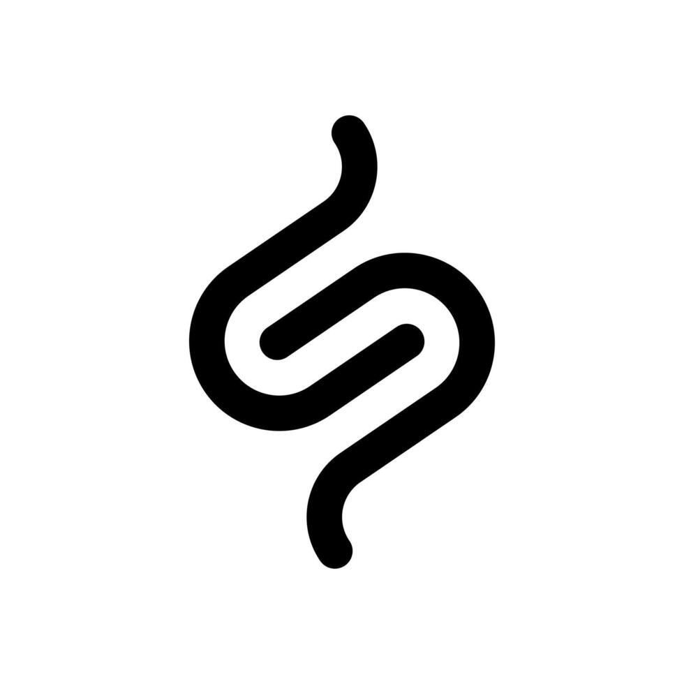 Letter S modern line art stylish creative typography monogram logo design vector