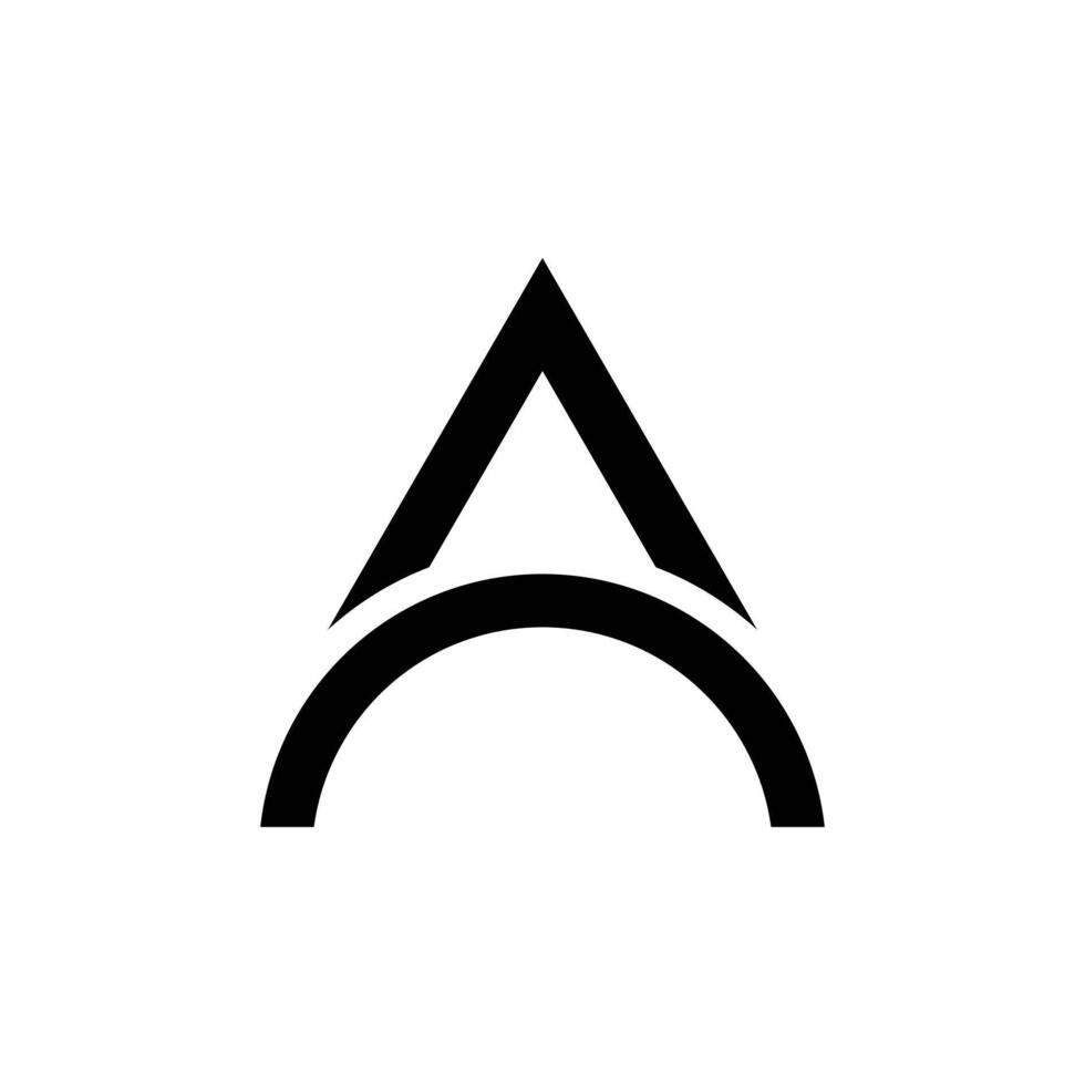 Creative unique shape letter A elegant line art monogram logo concept vector