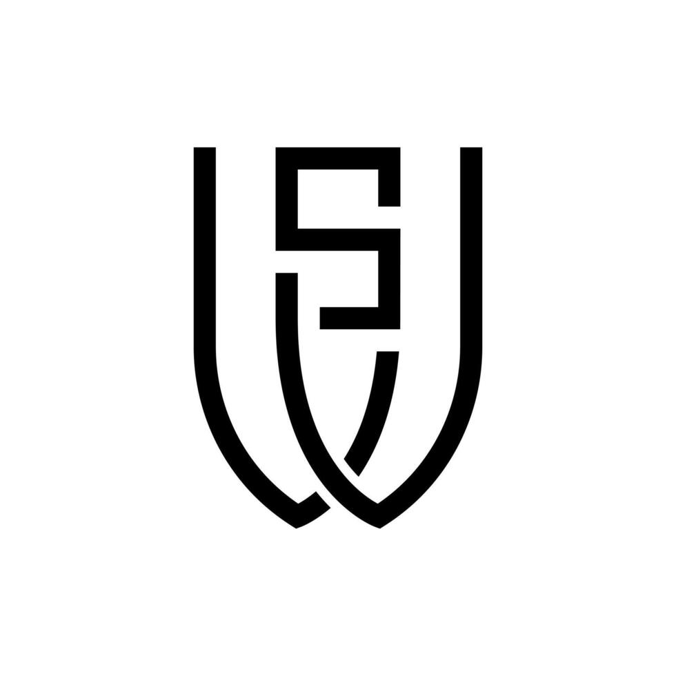 Letter Ws creative line art elegant typography monogram logo design concept vector