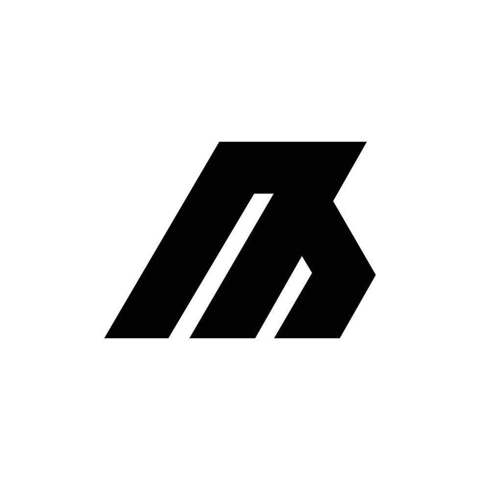 Letter Mh with modern shape unique monogram logo vector