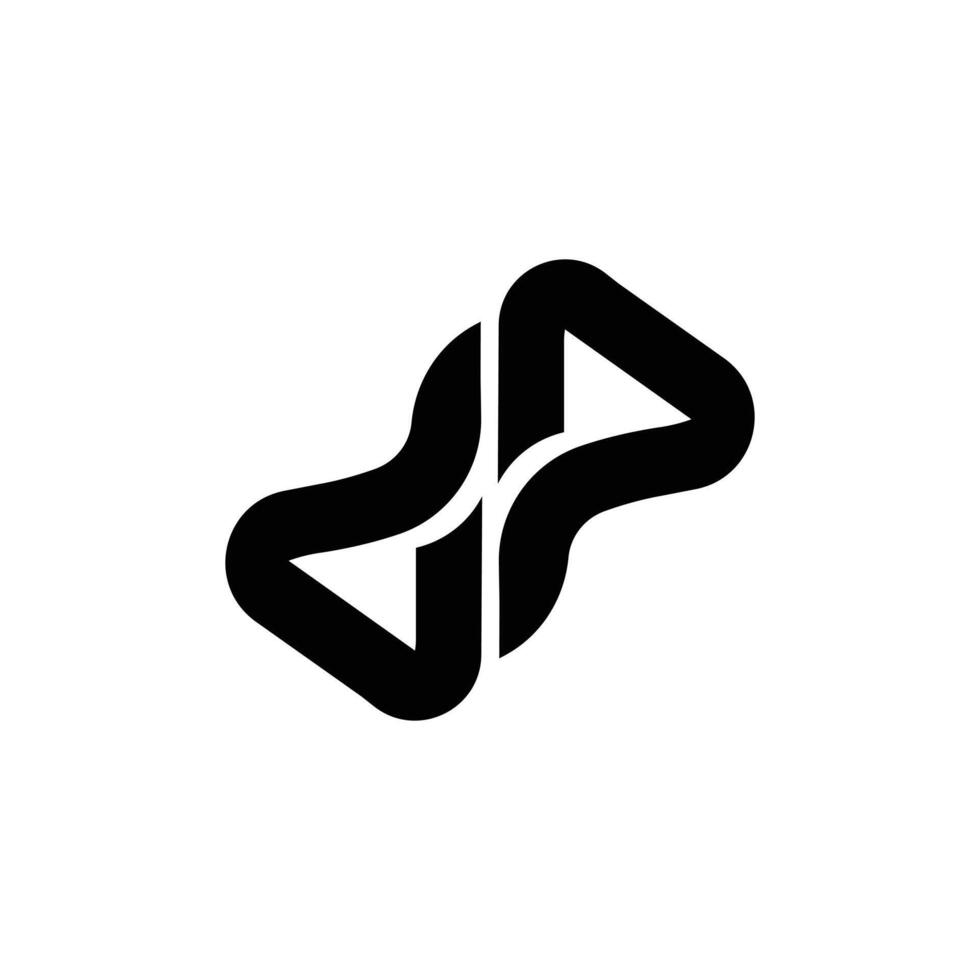 Modern shape letter dp or pd creative business logo design concept vector
