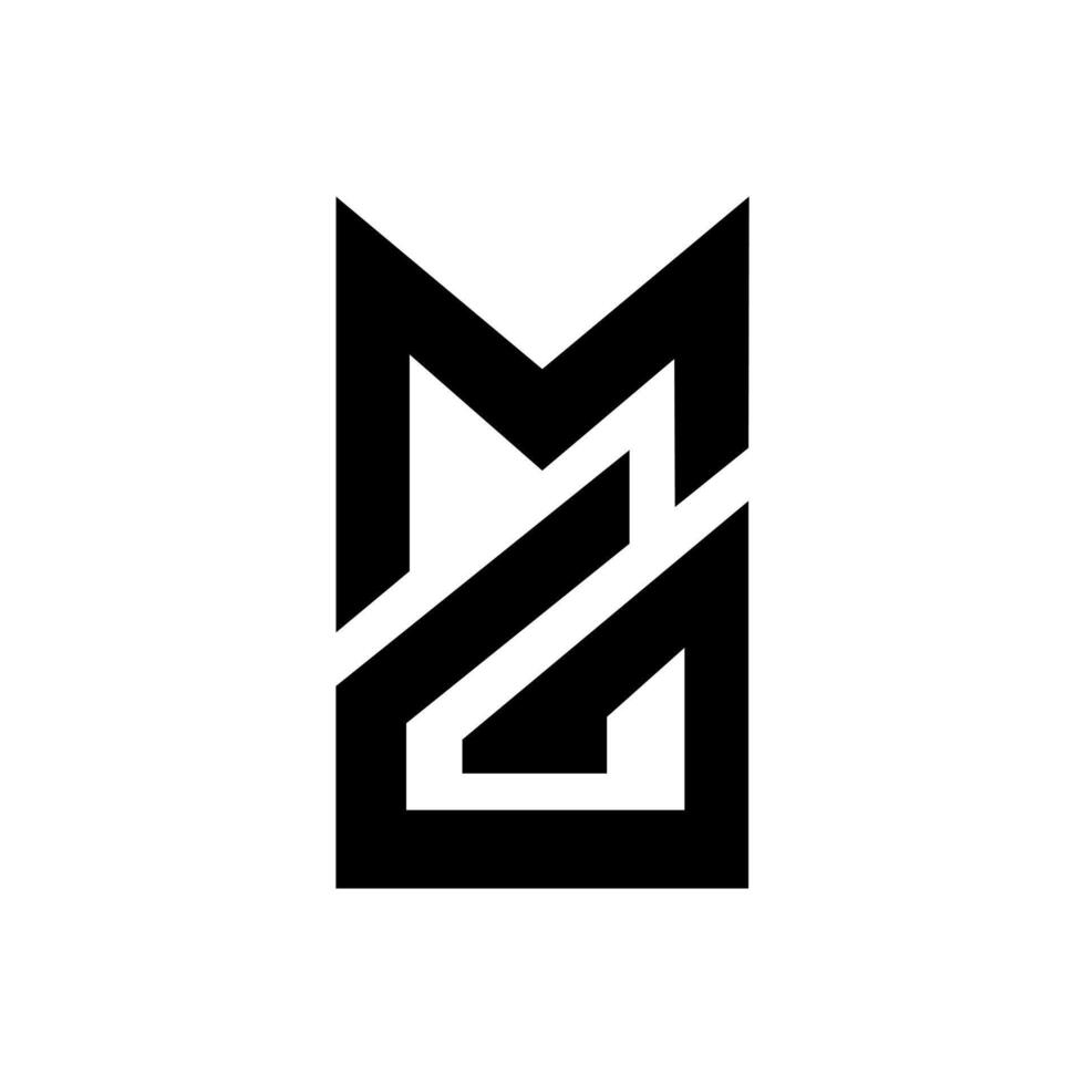 Letter Mg or Gm modern unique shape creative monogram logo vector