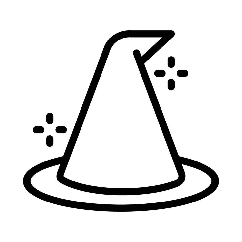 witch hat in flat design style vector