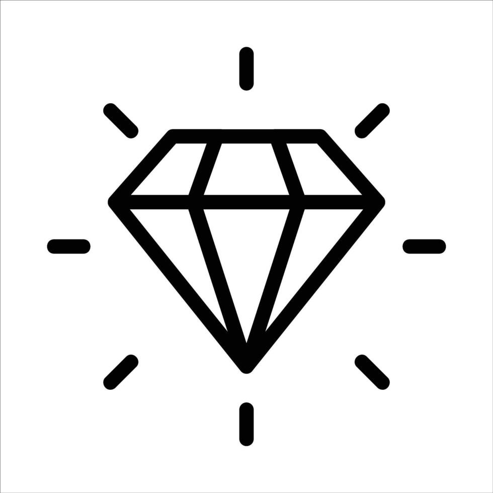 diamante en plano diseño estilo vector