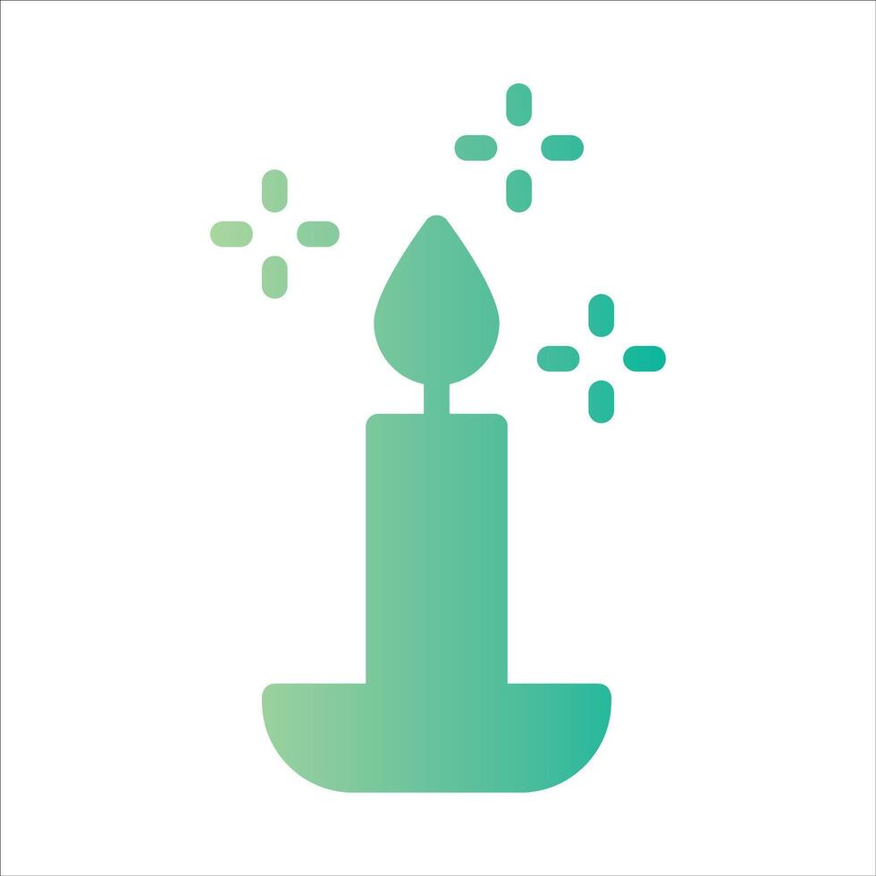 candle in flat design style vector