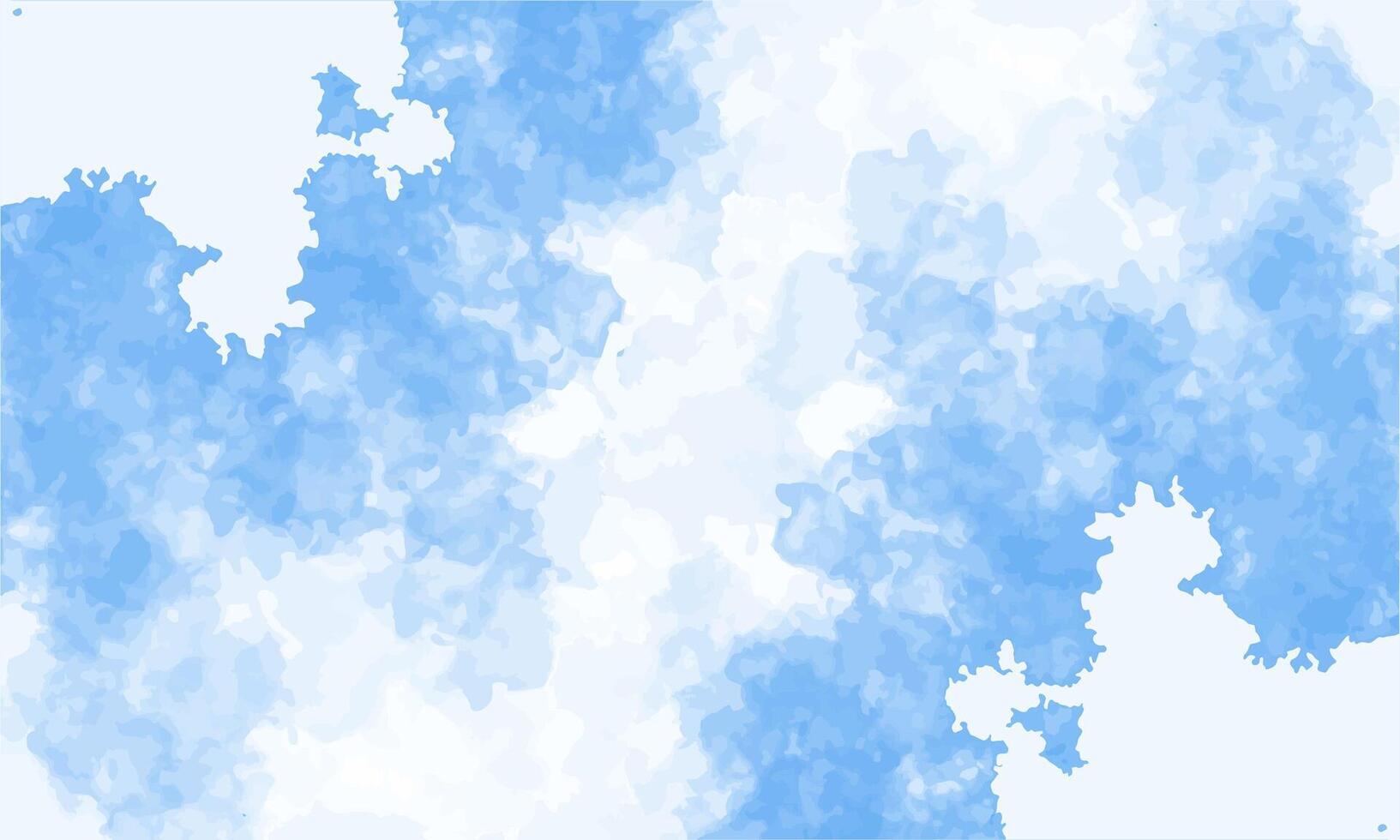 a blue and white watercolor background with a few clouds vector