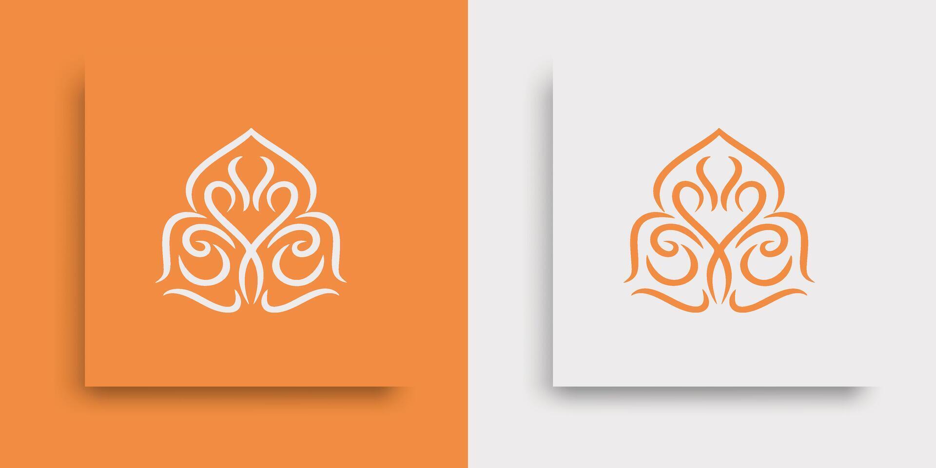 two business cards with an orange and white design vector