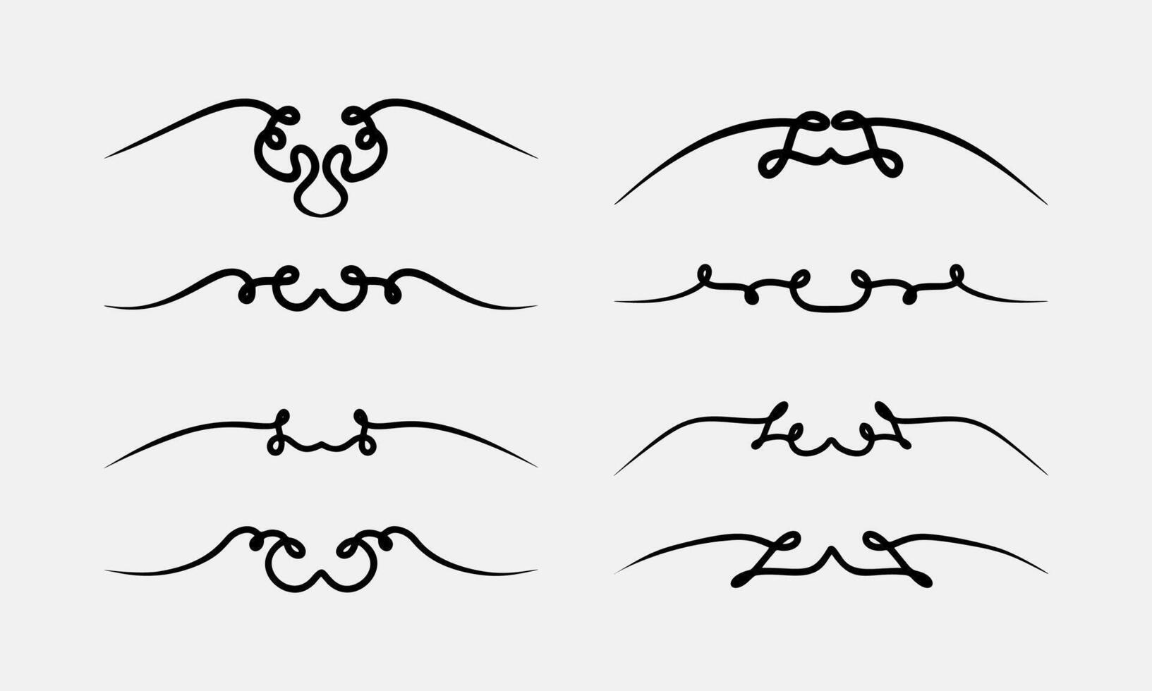 a set of different types of facial hair vector