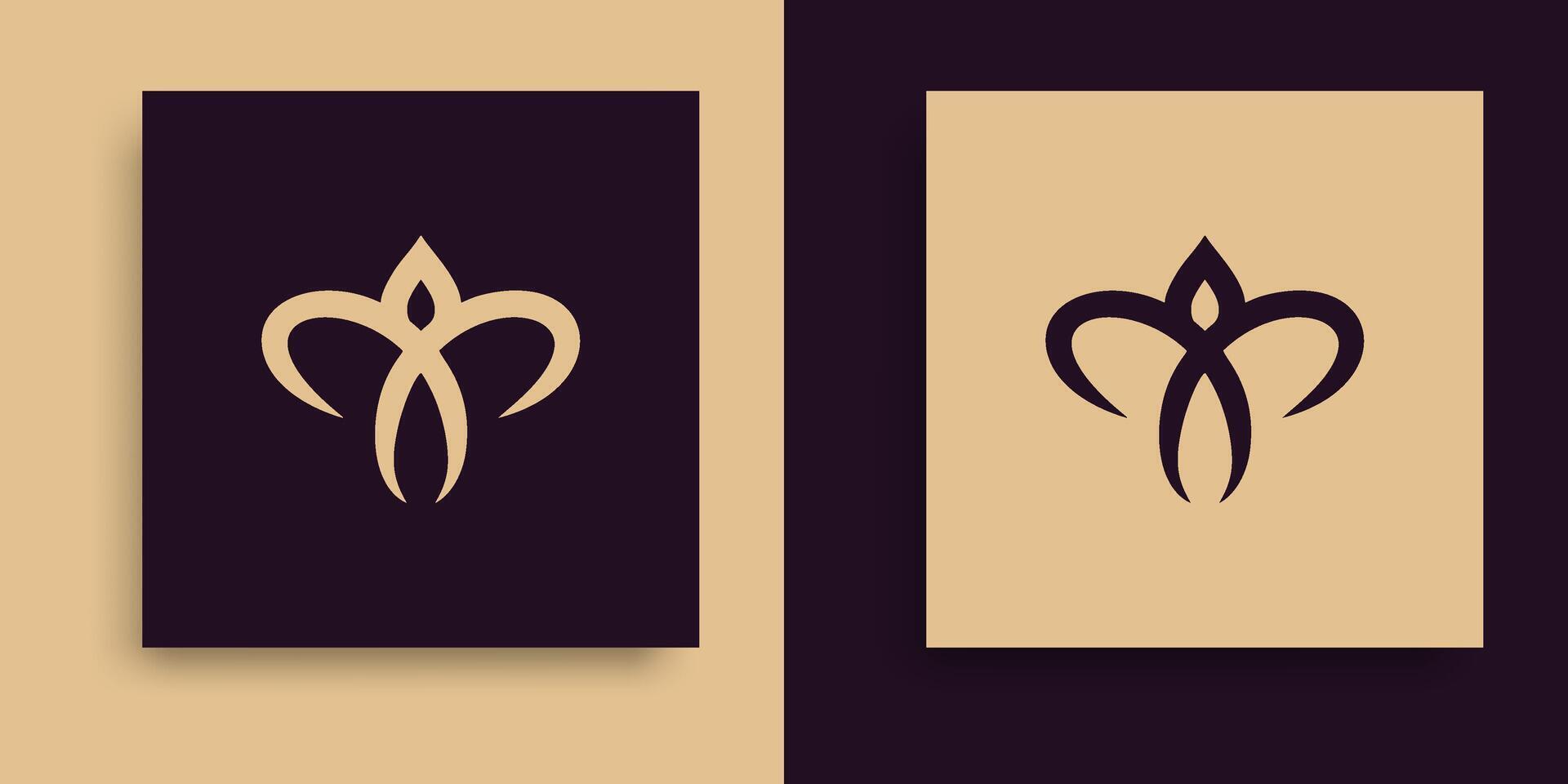 two business cards with a stylized logo vector
