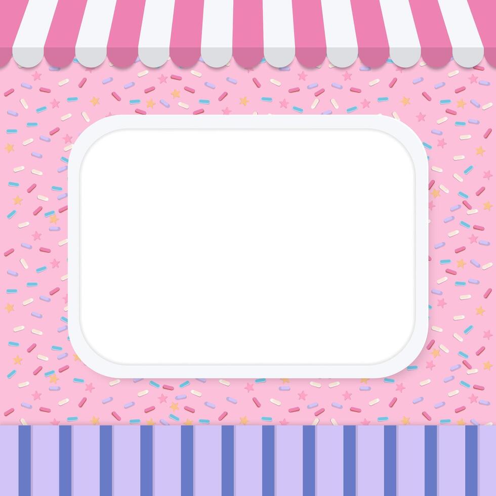 Bakery shop pastel background with copy space vector
