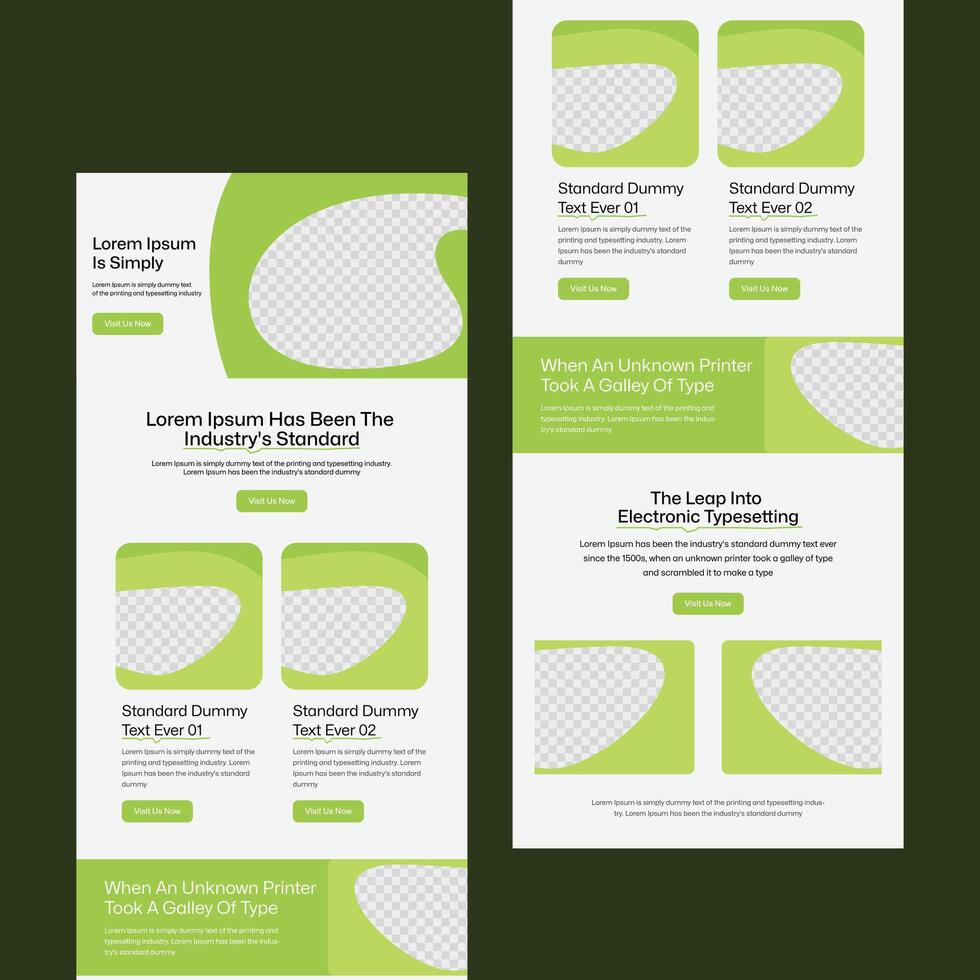 Latest multipurpose corporate business mail chimp template Design vector
