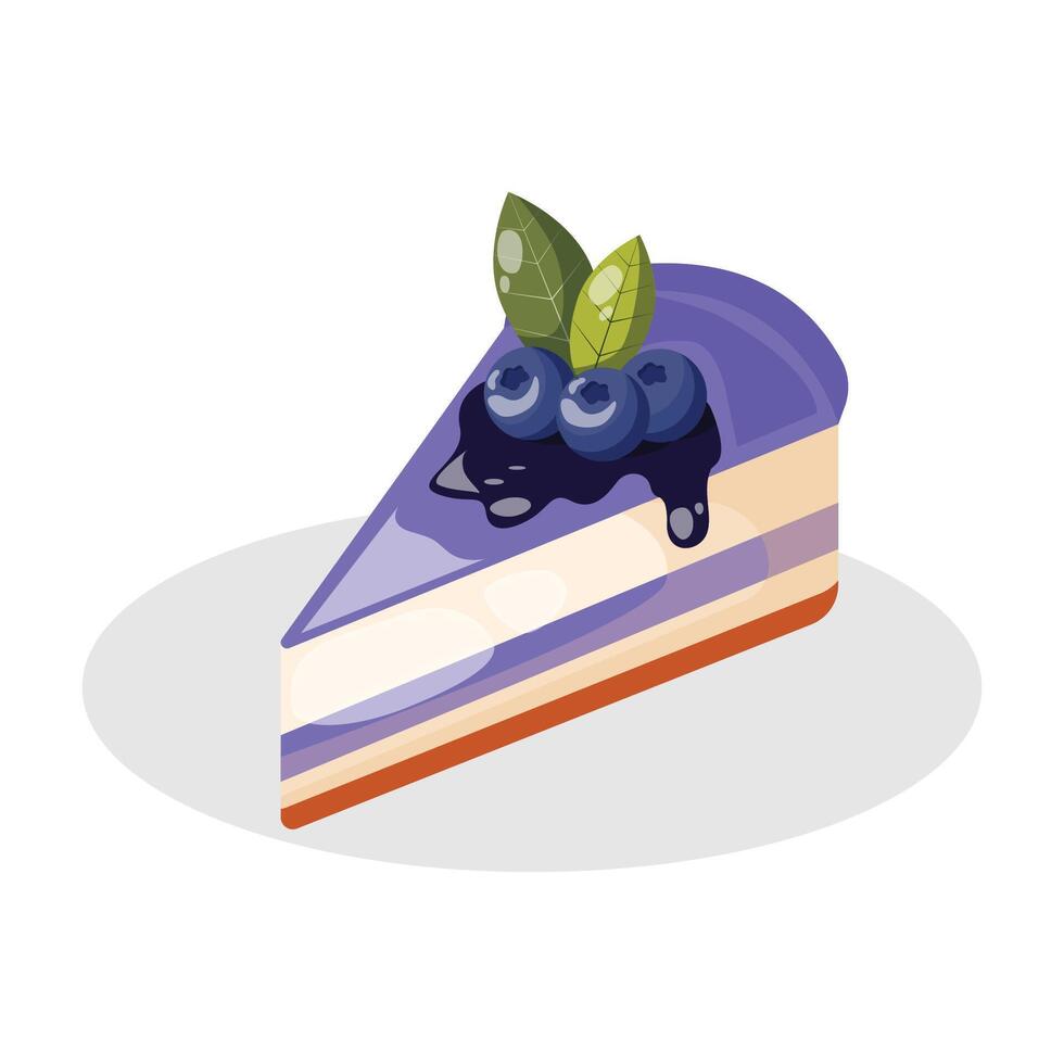 Berry cake vector with purple color