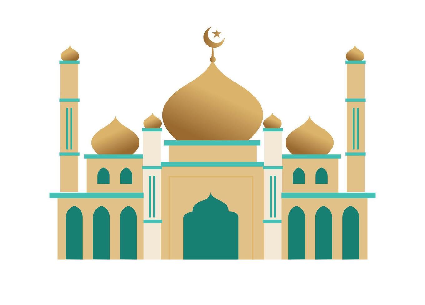 sencillo mezquita ilustración vector diseño en aislado en blanco antecedentes