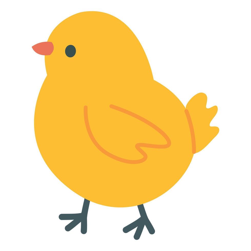 Cute easter chick. Vector illustration.