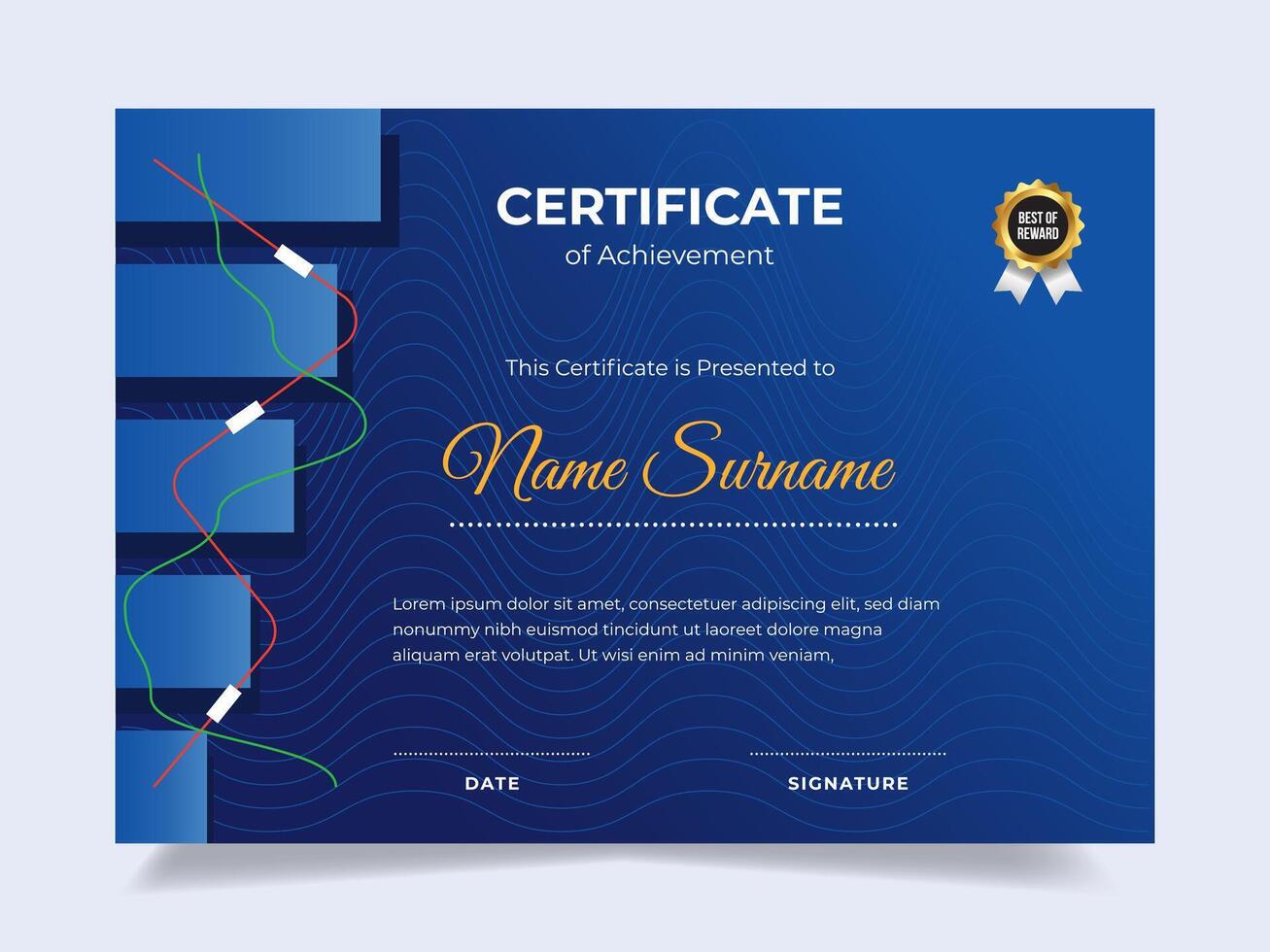Modern crypto gradient certificate design template. Suitable for employee appreciation to the company vector