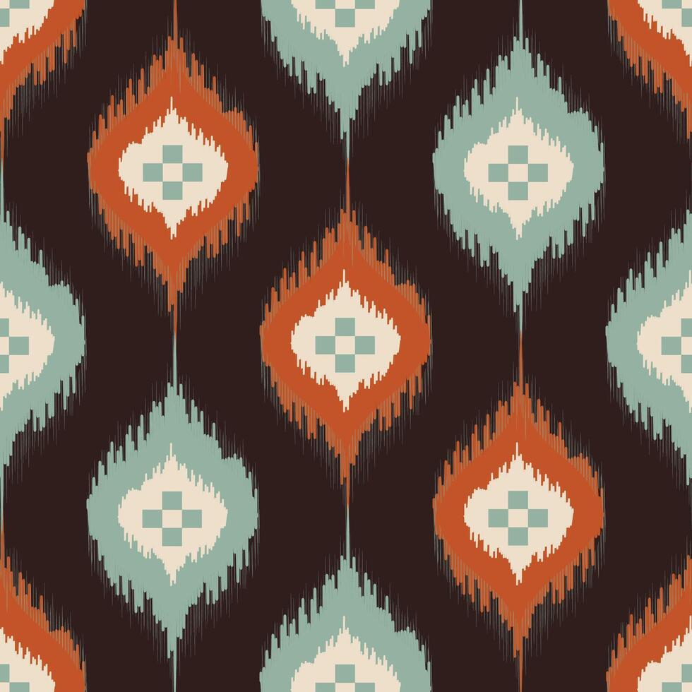 Seamless Ikat ethnic pattern vector