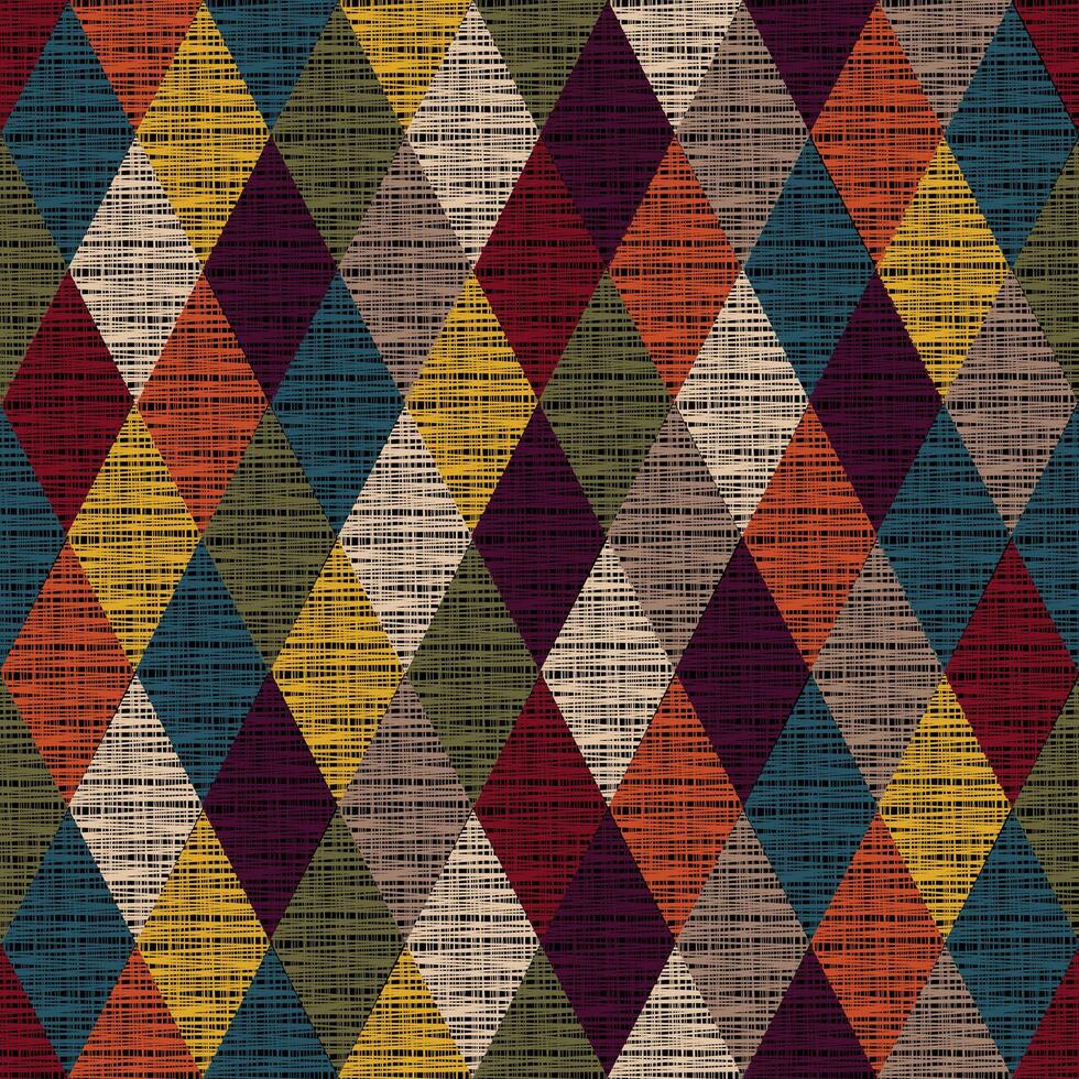 seamless abstract autumn geometric pattern background vector