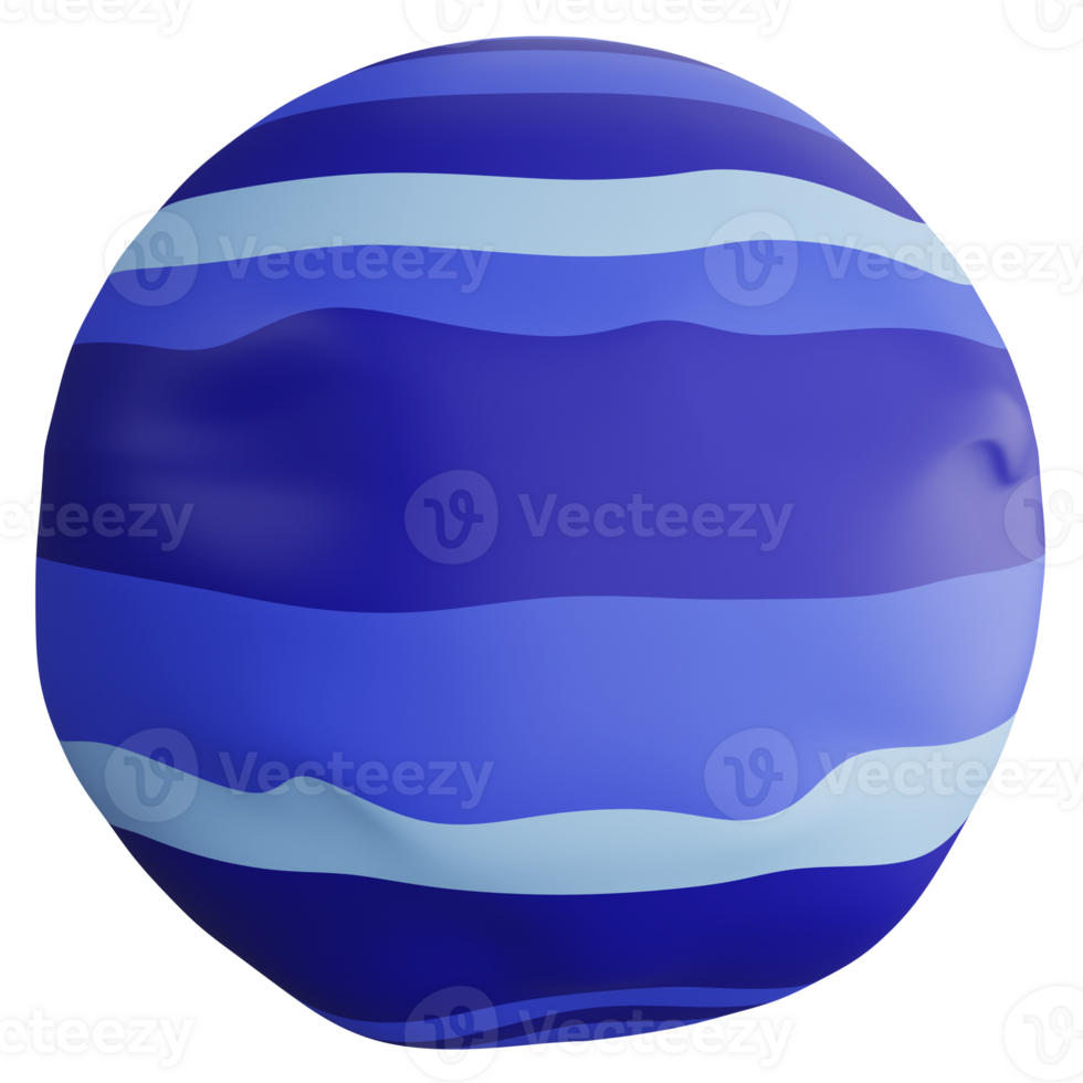 Neptun Clip Art eben Design Symbol isoliert auf transparent Hintergrund, 3d machen Astronomie und Raum Konzept png