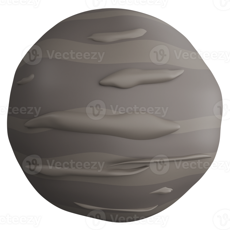 Mercury clipart flat design icon isolated on transparent background, 3D render astronomy and space concept png