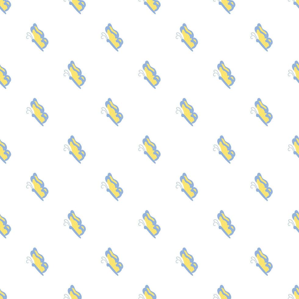 Seamless butterfly pattern. ornament with butterflies. drawn spring illustration vector