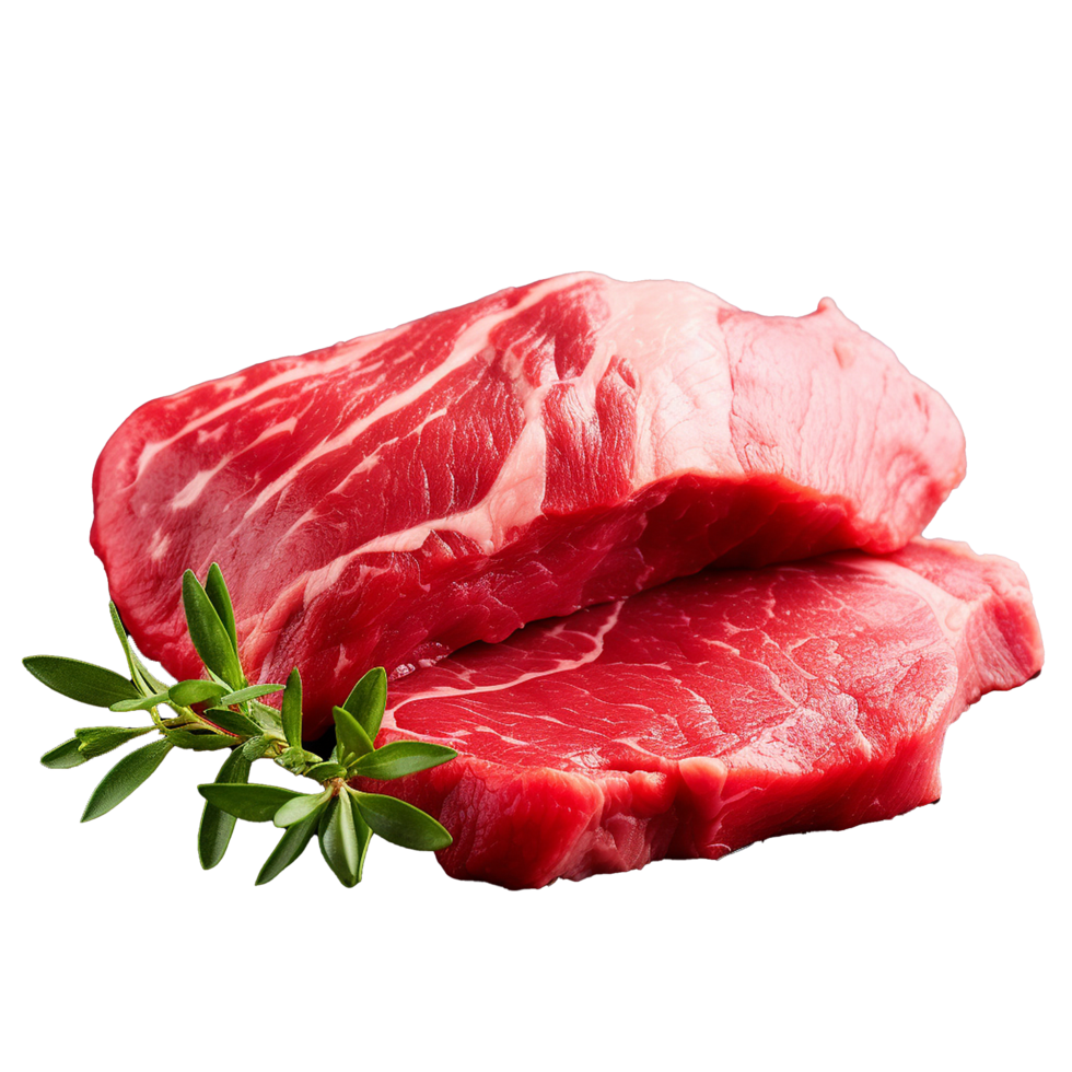 AI generated Fresh raw meat png isolated on transparent background