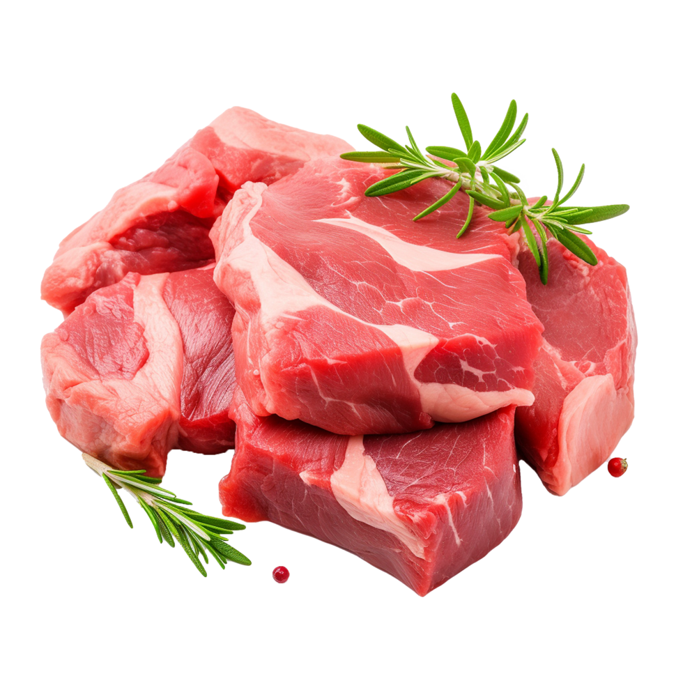 AI generated Fresh raw meat png isolated on transparent background