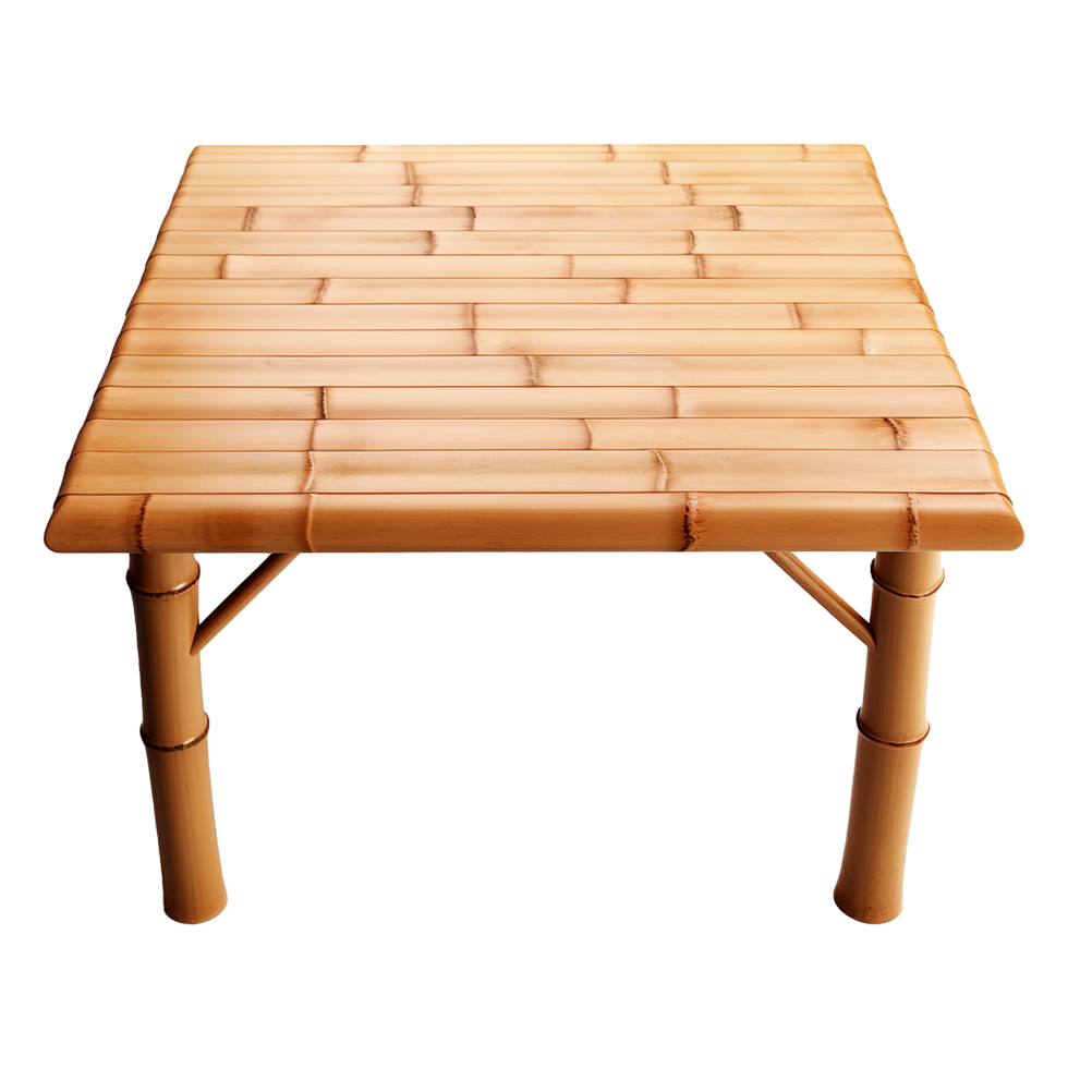 AI generated Bamboo table isolated on transparent background png