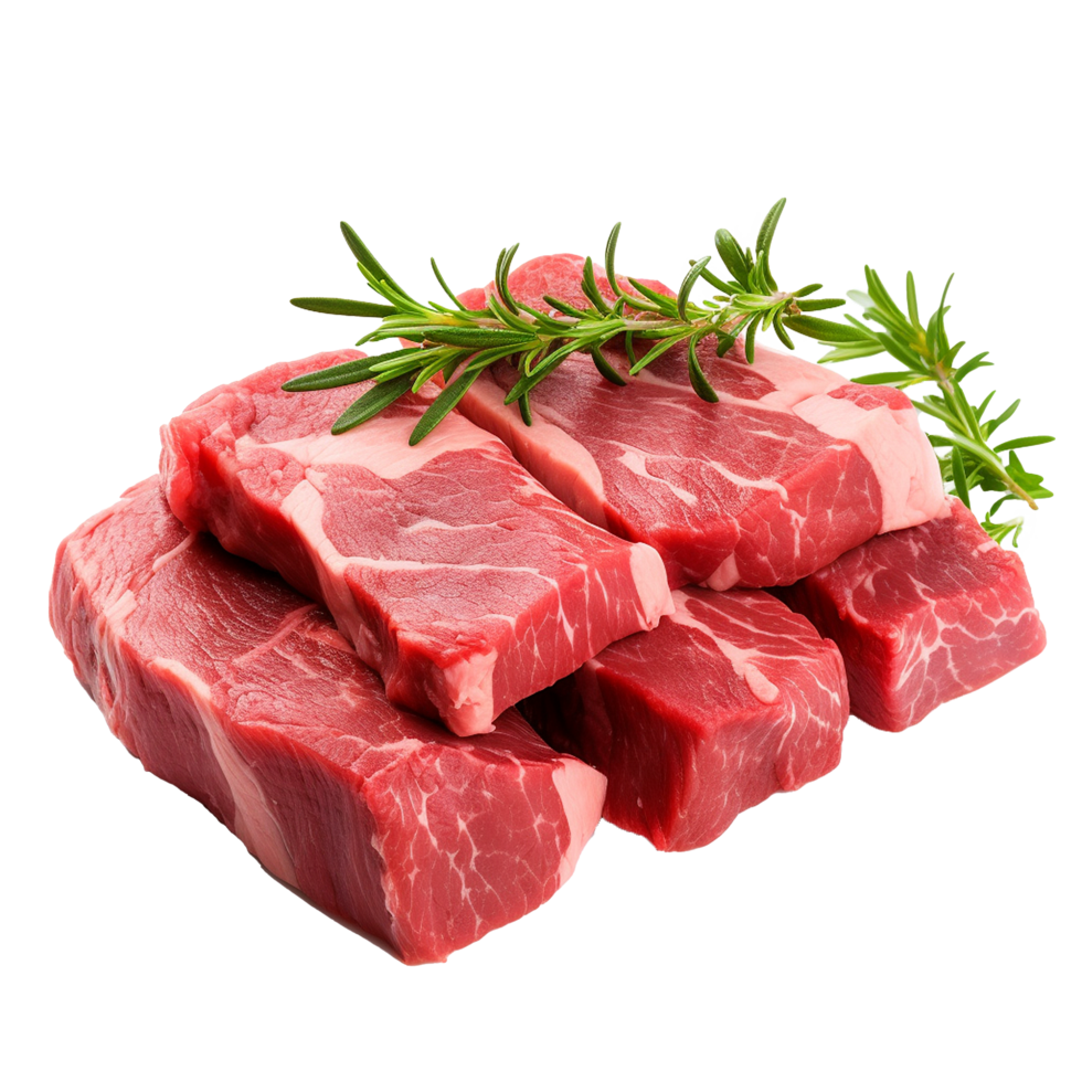 AI generated Fresh raw meat png isolated on transparent background