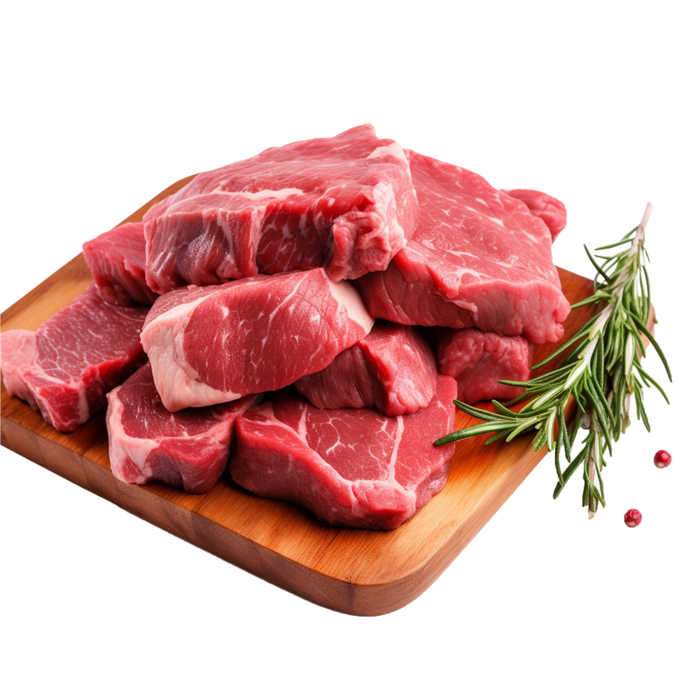 AI generated Fresh raw meat png isolated on transparent background