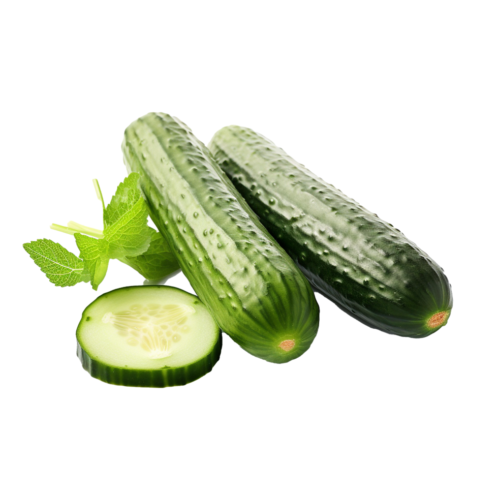 AI generated Cucumber png isolated on transparent background