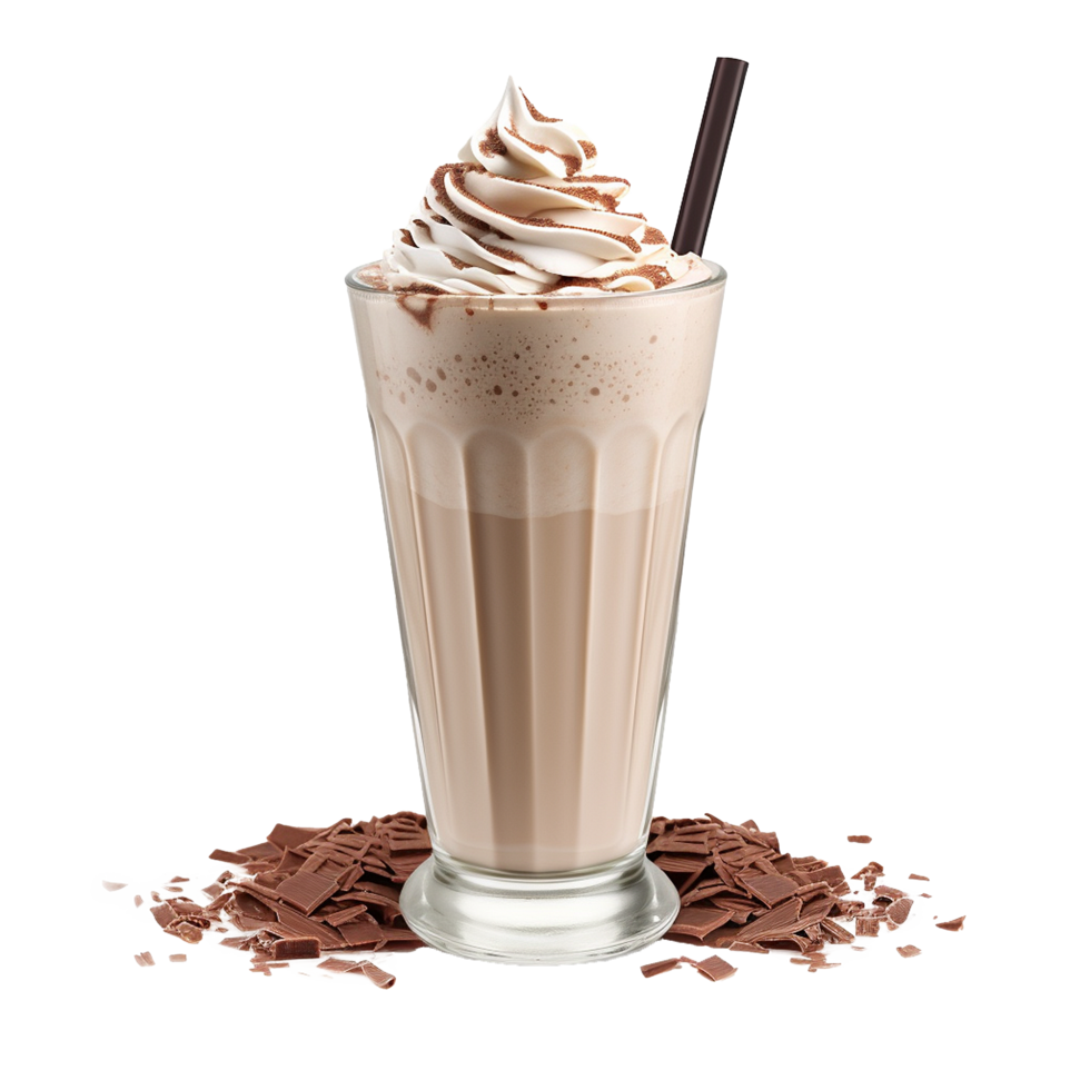 ai generado chocolate Leche sacudir png aislado en transparente antecedentes