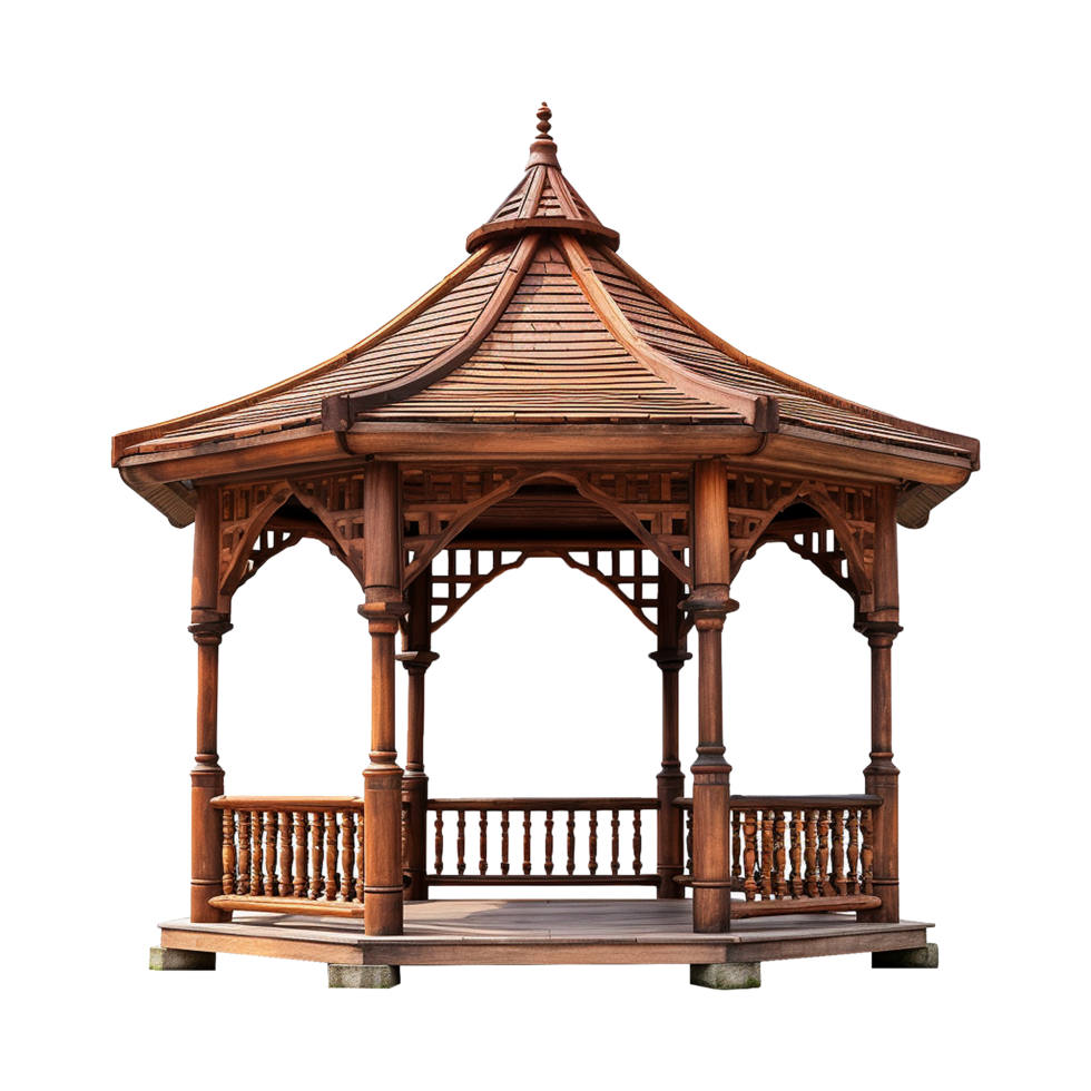 AI generated A gazebo isolated on transparent background png