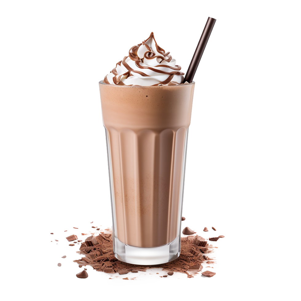 ai généré Chocolat Lait secouer png isolé sur transparent Contexte