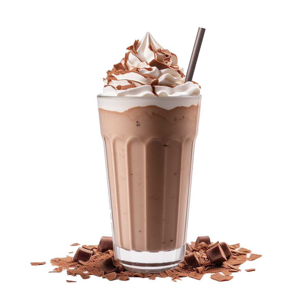 ai generado chocolate Leche sacudir png aislado en transparente antecedentes