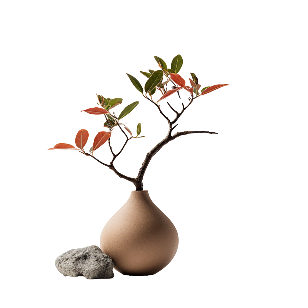 AI generated A vase plant png isolated on transparent background