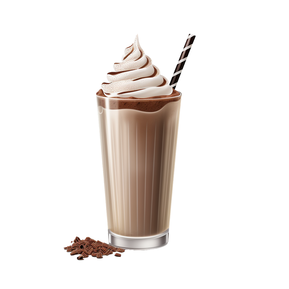 ai généré Chocolat Lait secouer png isolé sur transparent Contexte