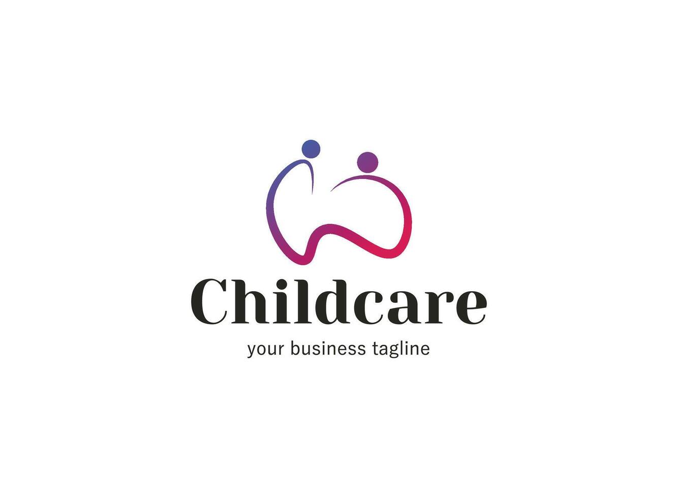 cuidado de niños Fundación icono vector logo diseño modelo