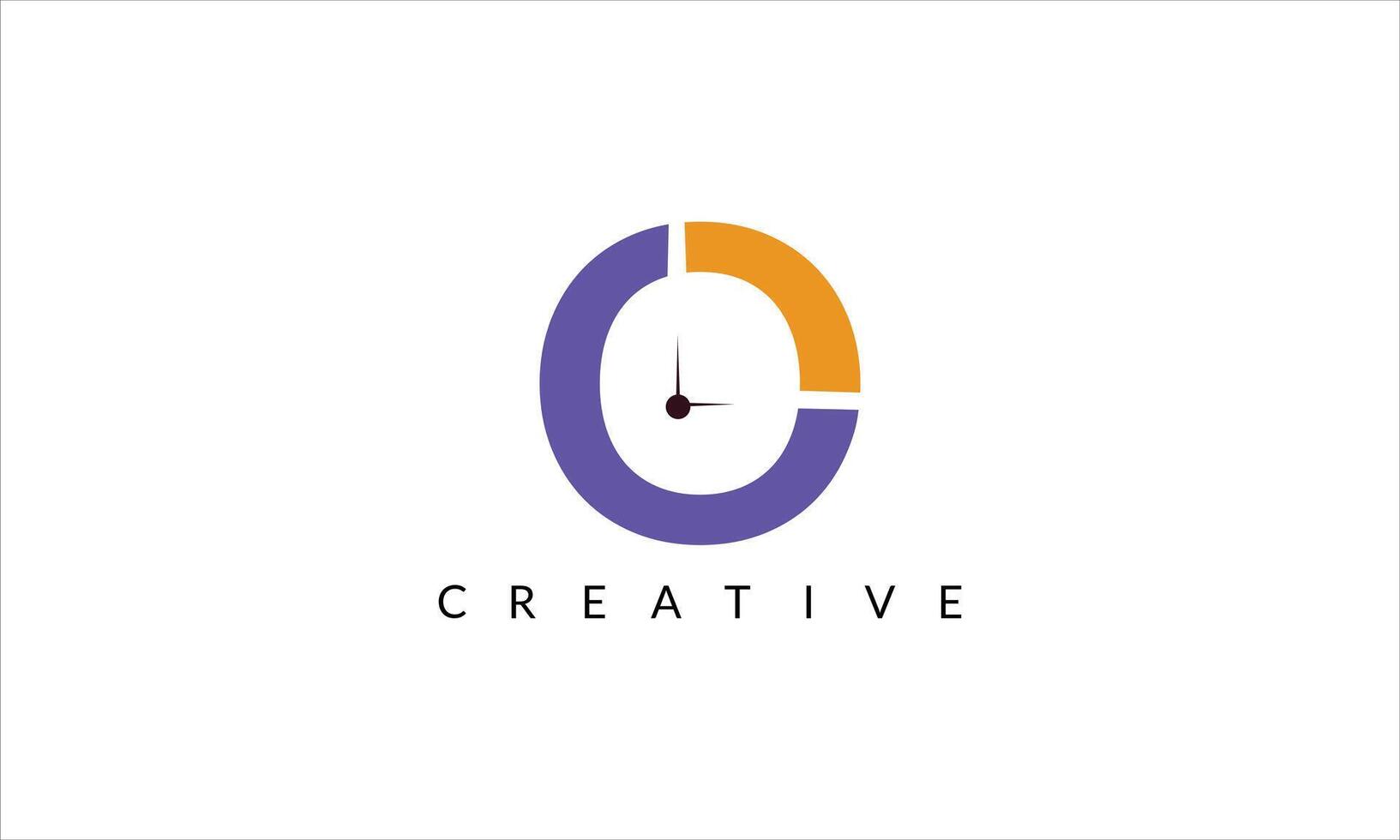 Creative Time management logo template. vector