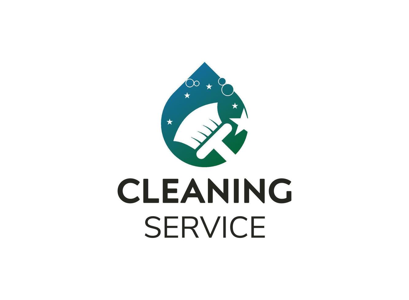 Cleaning Service Logo Design Idea. Symbol for Cleaning the Living and Work Place. vector