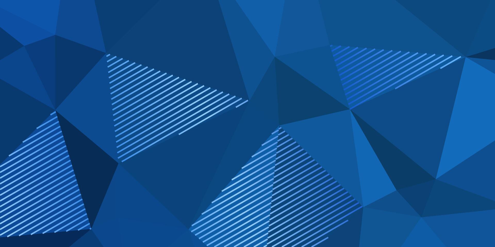 abstract elegant geometric blue background with triangles and lines vector