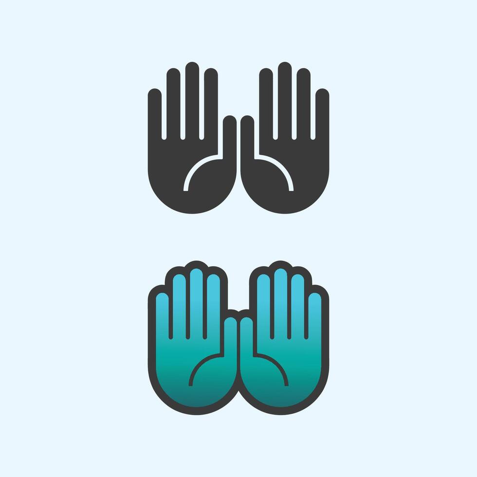 hand care logo template  vector icon business