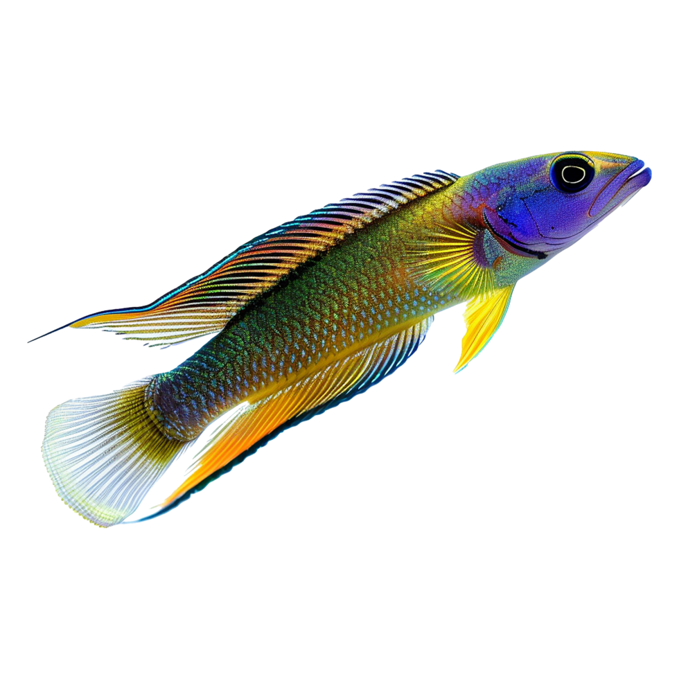 AI generated Cleaner wrasse isolated on transparent background png