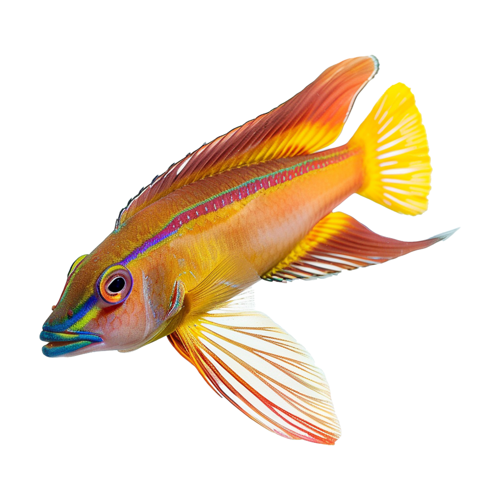 AI generated Cleaner wrasse isolated on transparent background png