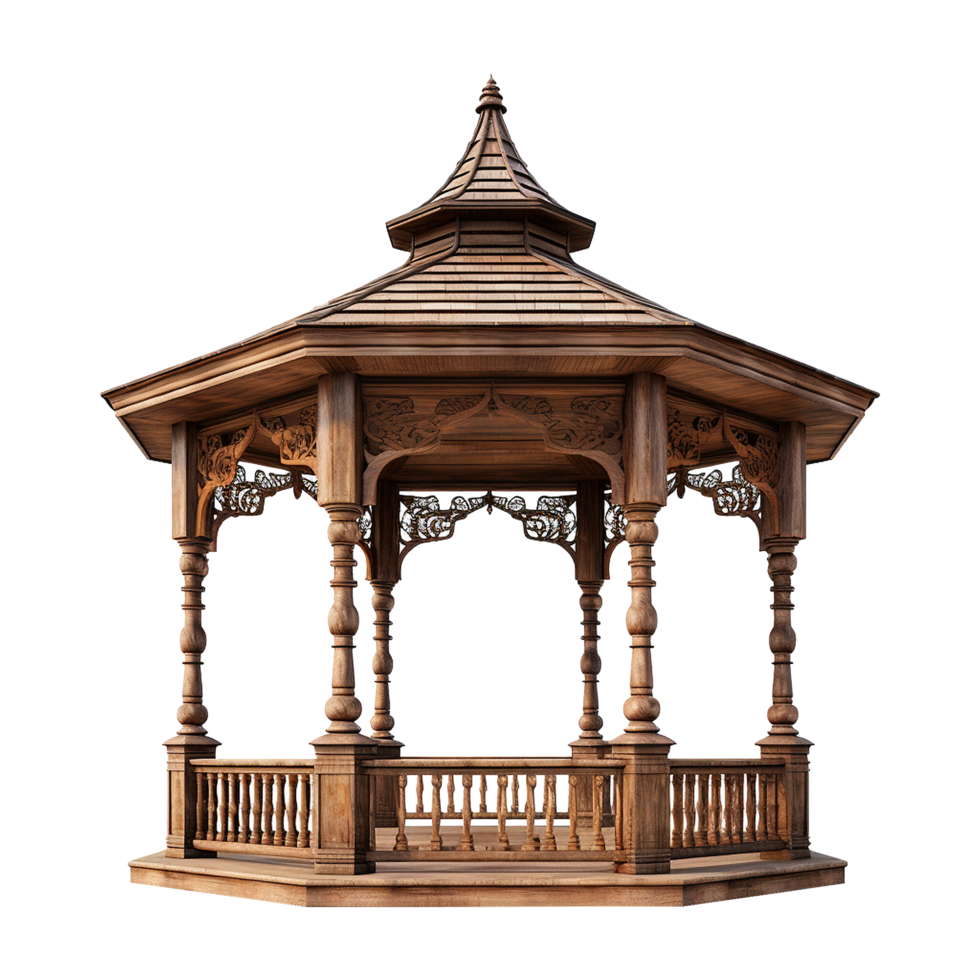 AI generated A gazebo isolated on transparent background png