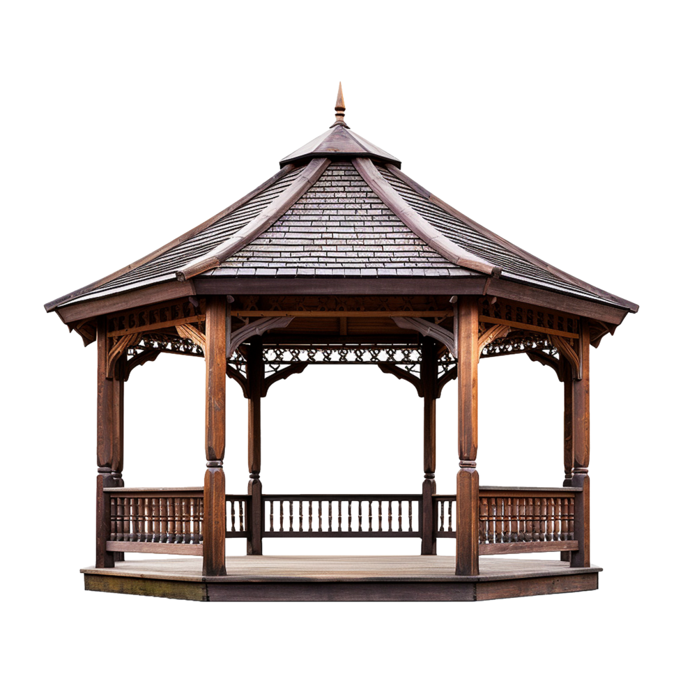 AI generated A gazebo isolated on transparent background png