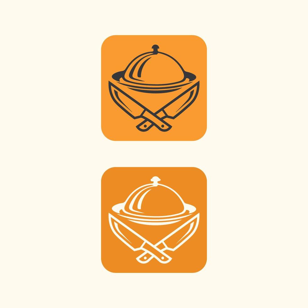 Hat chef logo template vector