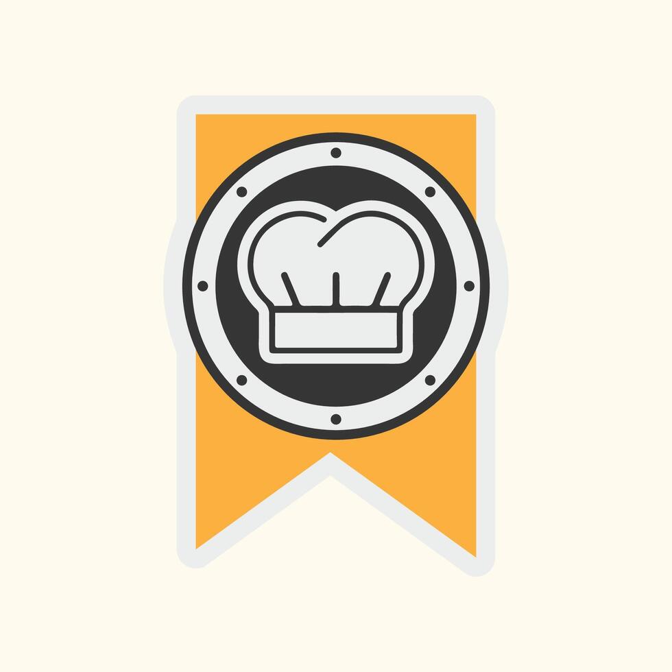 Hat chef logo template vector