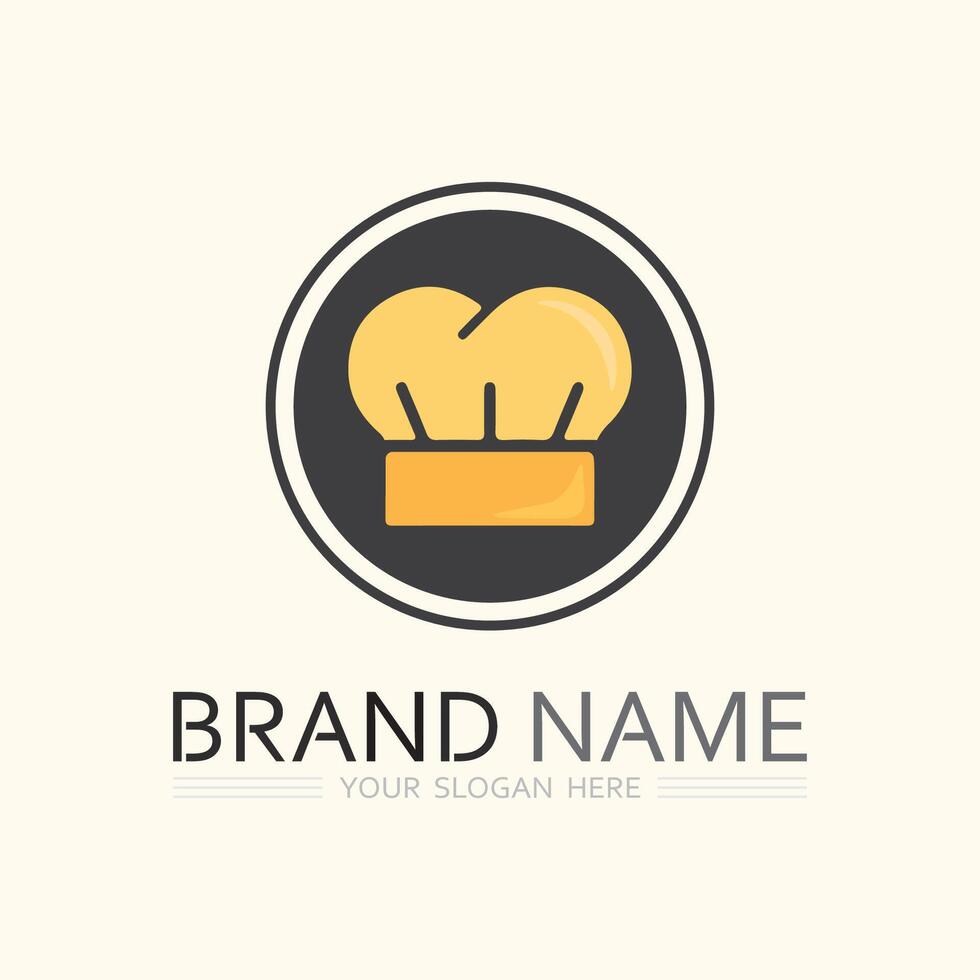 chef hat logo vector design template