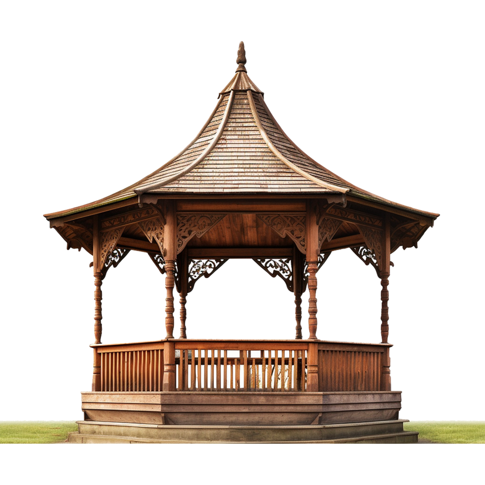 AI generated A gazebo isolated on transparent background png