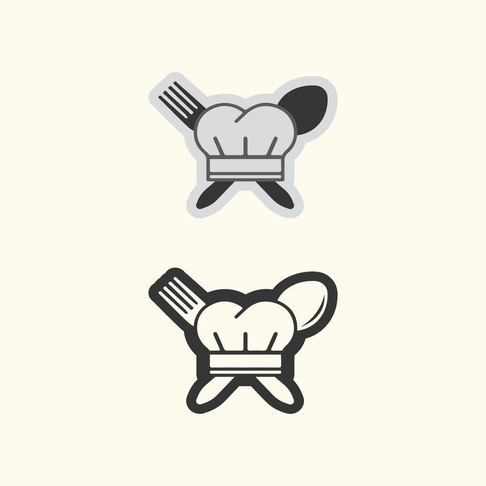 chef hat logo vector design template